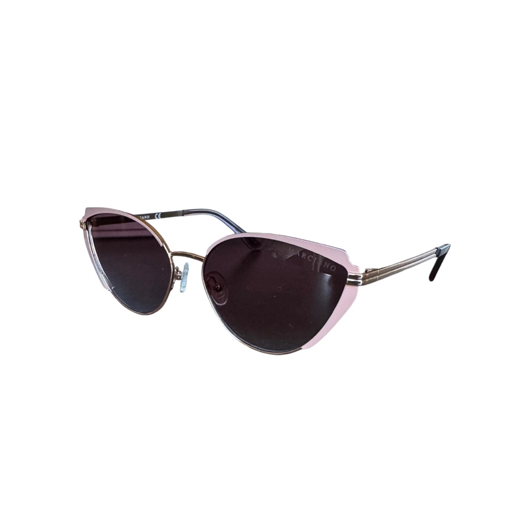 Brand New Marciano Gm0817 Cat Eye Sunglasses Rose Gold  Gradient Brown 58 Mm